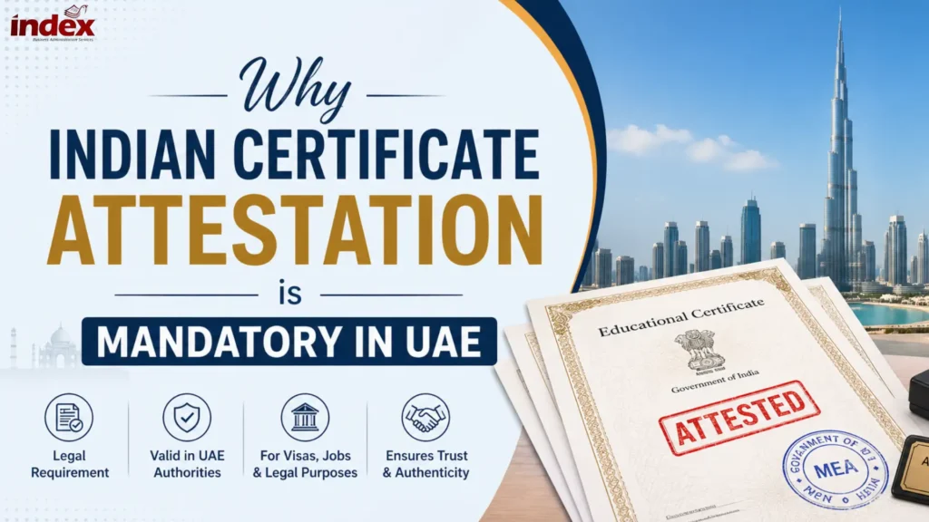 Why Indian Certificate Attestation is Mandatory in UAE